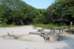 Sandspielplatz Ferienwohnung Braun Norddeich